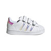 adidas ORIGINALS SUPERSTAR CF I 儿童休闲运动鞋 FV3657 白/镭射粉 24码