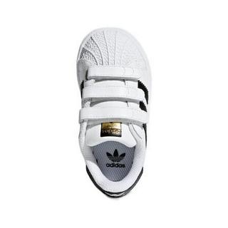 adidas ORIGINALS SUPERSTAR CF I 男童休闲运动鞋 BZ0418 白色/黑色 27码