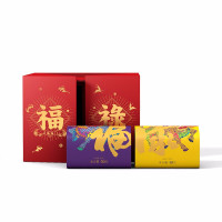 TAETEA 大益 小福禄双喜礼盒 普洱散茶 生茶50g+熟茶50g