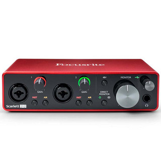 Focusrite 福克斯特Scarlet solo3/2i2/4i4有声书编曲录音外置声卡