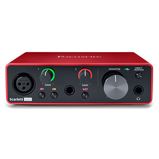 福克斯特Focusrite Solo3 2i2专业录音编曲4i4直播有声书设备声卡