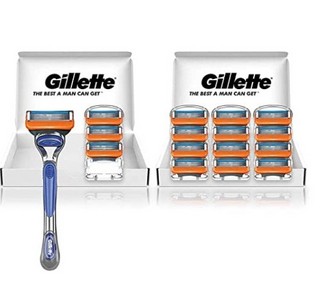 Gillette 吉列 Fusion 5+1 手动剃须刀（主体+替换刀头16个）