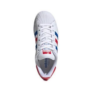 adidas ORIGINALS SUPERSTAR J 男童休闲运动鞋 FV3687 亮白/亮蓝/学院红 37码