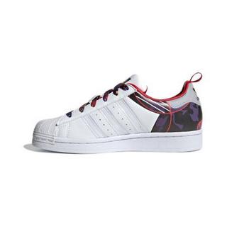adidas ORIGINALS SUPERSTAR J 男童休闲运动鞋 GZ7350 白/淡蓝/红/蓝紫 39码