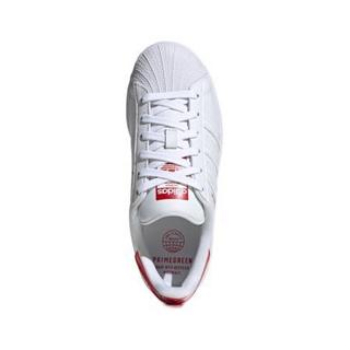 adidas ORIGINALS SUPERSTAR J 儿童休闲运动鞋 FW0817 白/浅猩红 36码