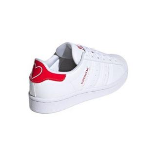 adidas ORIGINALS SUPERSTAR J 儿童休闲运动鞋 FW0817 白/浅猩红 39码