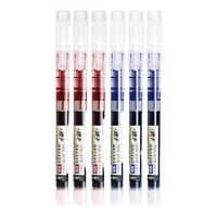 deli 得力 S856 拔帽中性笔 混色 0.5mm 蓝6红6 12支装