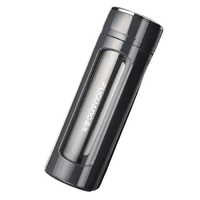 富光 双层玻璃杯 320ml 灰色