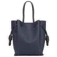 LOEWE 罗意威 Flamenco系列 Knot Tote 女士小号柔软粒面小牛皮手袋 321.12.T31 5605 Midnight Blue/Black午夜蓝/黑色
