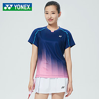 YONEX 尤尼克斯 女士羽毛球服透气速干yy运动服训练比赛专业短袖T恤