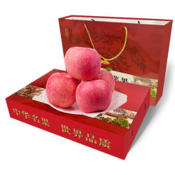 康乐欣陕西洛川红富士苹果8085mm12枚礼盒装