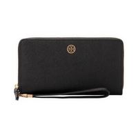 TORY BURCH 汤丽柏琦 托里·伯奇 TORY BURCH 奢侈品 TB女包 黑色牛皮革长款钱包钱夹 64333 001