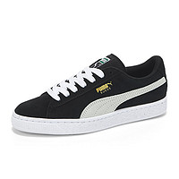 PUMA 彪马 女鞋Suede Jr经典金标复古休闲百搭板鞋355110-01 白/黑色355110-01 35.5