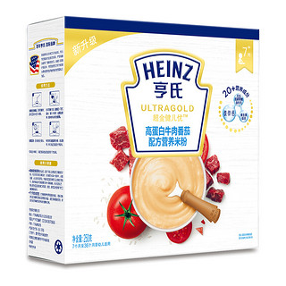 Heinz 亨氏 超金健儿优系列 米粉 4段 高蛋白牛肉番茄 250g