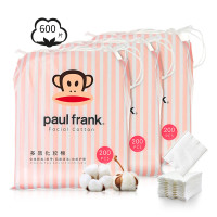 Paul Frank 大嘴猴 卸妆棉多效化妆棉200片X3联包湿敷省水不掉絮柔软化卸妆棉女