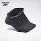 Reebok 锐步 运动健身ACT CORE INSIDE SOCK 6P船袜袜子 GH8163_黑色 M