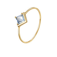 YIN 隐 「引」指引星系列 女士不对称18K黄金海蓝宝石戒指