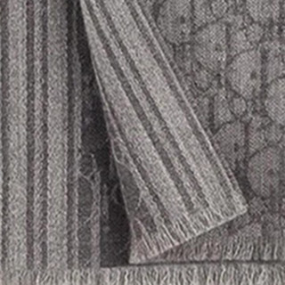Dior 迪奥 Oblique 男士羊绒围巾 03E0006A0335_C840 灰色 205*35cm