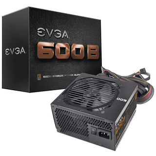 EVGA 600 B 铜牌（85%）非模组ATX电源 600W