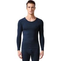 MONTAGUT 梦特娇 男士圆领保暖内衣套装 蚕丝德绒款 宝石蓝 XL