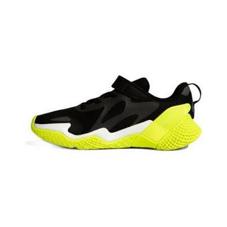 adidas 阿迪达斯 4UTURE RNR EL K 男童休闲运动鞋 FX2186 黑色/亮黄/灰色 29码