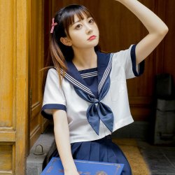 御茶家 jk制服 绍沢高 水手服短袖衬衫