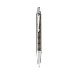 PARKER 派克 IM系列 按动式圆珠笔 金属灰格纹 0.7mm 单支装