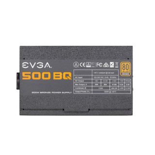 EVGA 500 BQ 铜牌（85%）半模组ATX电源 500W