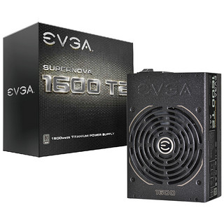 EVGA 1600 T2 钛金牌（94%）全模组ATX电源 1600W