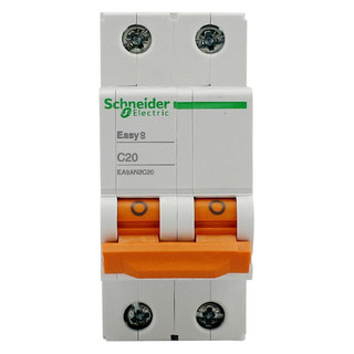 施耐德（Schneider）空气开关E9系列空开2P小型断路器家用总闸 20A