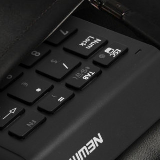 NEWMEN 新贵 TK029S 22键 2.4G蓝牙 双模无线薄膜键盘 黑色 无光
