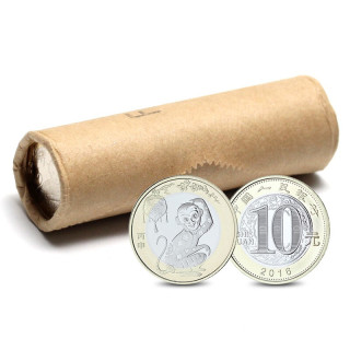 金永恒16年猴年纪念币生肖贺岁币10元面值普通纪念币硬币收藏40枚整卷 报价价格评测怎么样 什么值得买