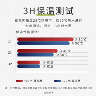 富光FGA睿度男女双层玻璃杯 商务办公泡茶杯 透明隔热带滤网便携大容量杯子 黑色 400ml