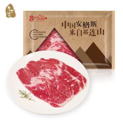 祁连牧歌 安格斯M3原切雪花牛肉片 300g