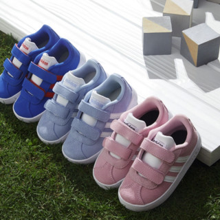 adidas 阿迪达斯 VL COURT 2.0 CMF I 男童休闲运动鞋 EE6910 亮蓝/红色  25.5
