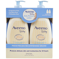 Aveeno 艾惟诺 婴儿无香型润肤乳 532ml 2支装