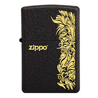 ZIPPO 之宝 经典系列 236 打火机 黑裂漆 富贵繁花