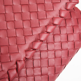 BOTTEGA VENETA 葆蝶家 BABY OLIMPIA 女士小羊皮单肩包 405739V00AD6453 巴卡玫瑰红