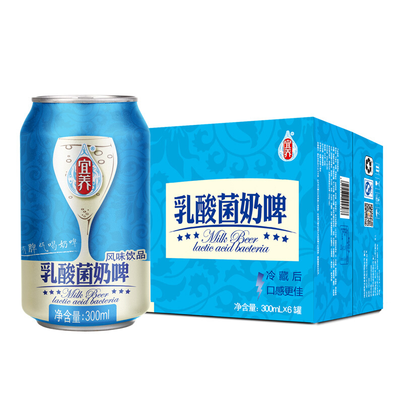 宜养 乳酸菌奶啤 300ml*6罐