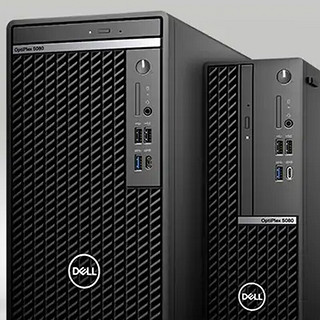 DELL 戴尔 OptiPlex 5080MT 21.5英寸 商务台式机 黑色 (酷睿i5-9500、核芯显卡、8GB、256GB SSD+1TB HDD、风冷)