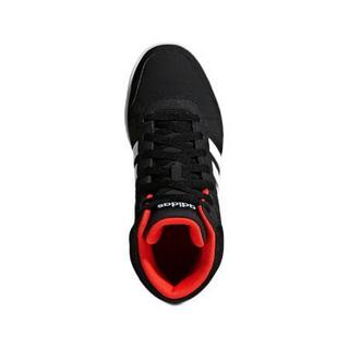 adidas 阿迪达斯 HOOPS MID 2.0 K 男童休闲运动鞋 B75743 1号黑色/亮白 33码
