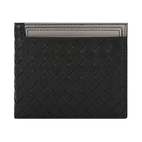 BOTTEGA VENETA 葆蝶家 男士牛皮短款钱包 549041V465Z1125 黑色/深灰色