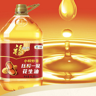 福临门 小榨炒香 压榨一级 花生油 6.18L