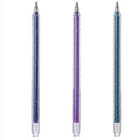 六品堂 ygb0001 盖帽中性笔 混色（1蓝1绿1紫） 1.0mm 3支装