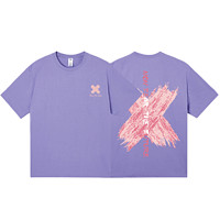 BFDQJS 邦乔仕 男女款圆领短袖T恤 粉X款 香芋紫 M