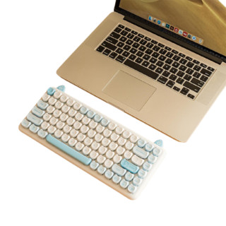 IQUNIX M80 84键 蓝牙双模无线机械键盘 萌萌波斯 凯华青轴 单光
