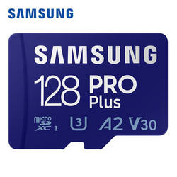 SAMSUNG 三星 Pro Plus  A2 U3 MicroSD 存储卡 128GB
