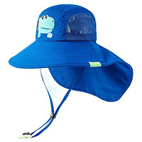 kocotree kk树 海滩逐梦系列 KQ18000 儿童遮阳帽 A款 活力蓝恐龙 中码