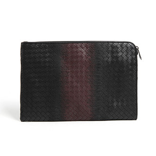 BOTTEGA VENETA 葆蝶家 男士牛皮编织手包 406021VCL801020 黑色/酒红色