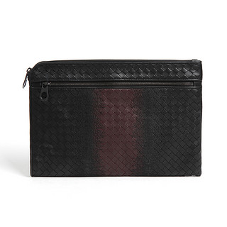 BOTTEGA VENETA 葆蝶家 男士牛皮编织手包 406021VCL801020 黑色/酒红色